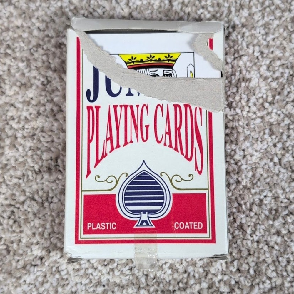 Jumbo Playing Cards Plastic Coated‎ Deck Full Complete Poker Game Night